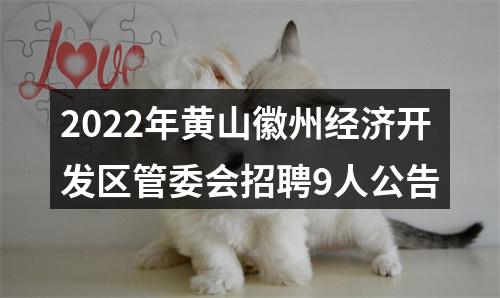 2022年黄山徽州经济开发区管委会招聘9人公告 图片